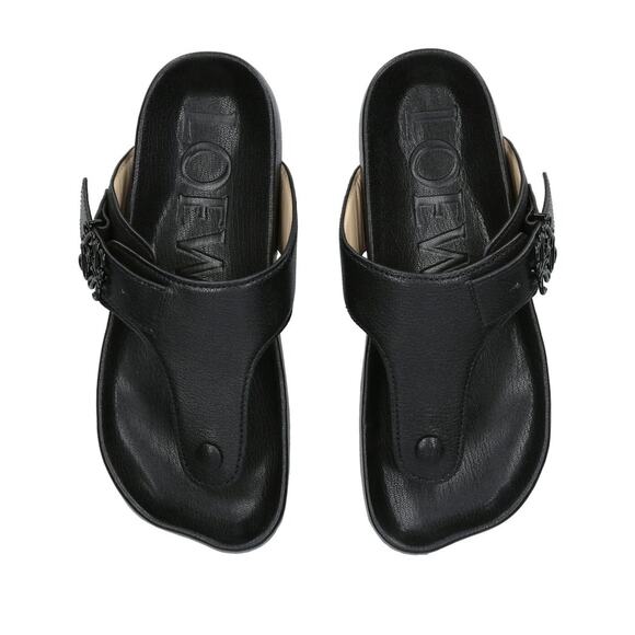 Loewe Shoes - LOEWE
Leather Anagram Buckle Comfort Sandals BNIB 41 Black